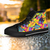 Abstract Comic Bubble Graffiti Print Women's High Top Shoes-grizzshop