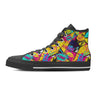 Abstract Comic Bubble Graffiti Print Women's High Top Shoes-grizzshop