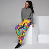 Abstract Comic Bubble Graffiti Print Women's Joggers-grizzshop