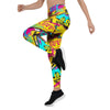 Abstract Comic Bubble Graffiti Print Women's Leggings-grizzshop