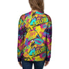 Abstract Comic Bubble Graffiti Print Women's Sweatshirt-grizzshop