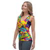 Abstract Comic Bubble Graffiti Print Women's Tank Top-grizzshop