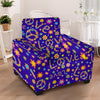 Abstract Floral Hippie Armchair Cover-grizzshop