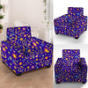 Abstract Floral Hippie Armchair Cover-grizzshop