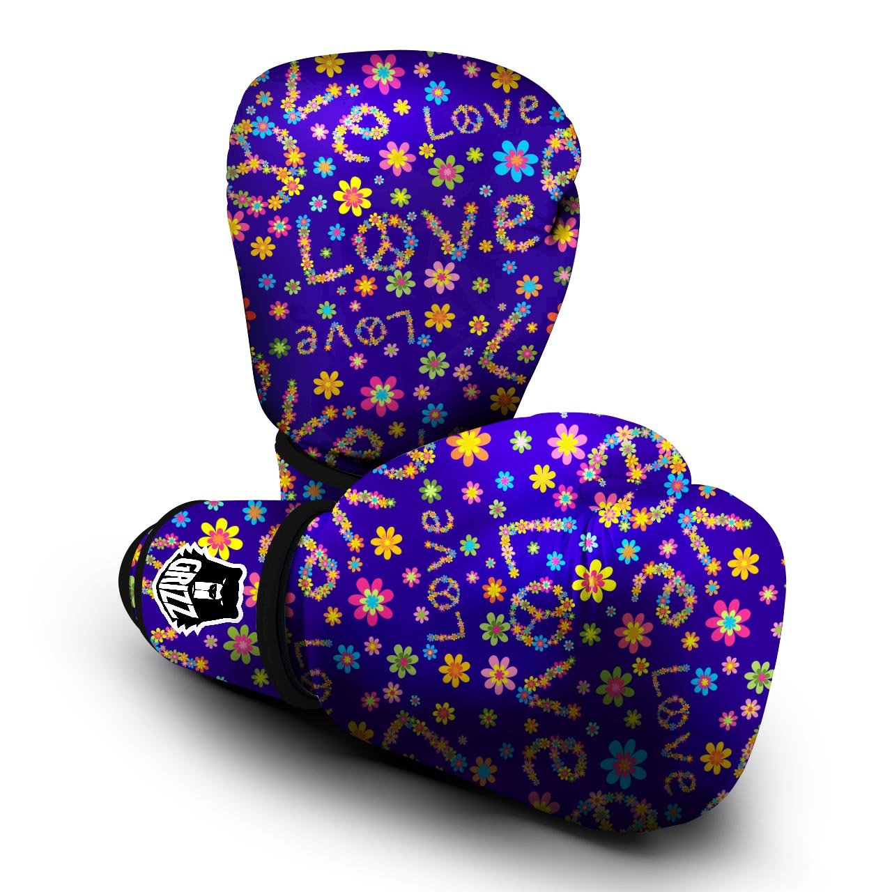 Abstract Floral Hippie Boxing Gloves-grizzshop