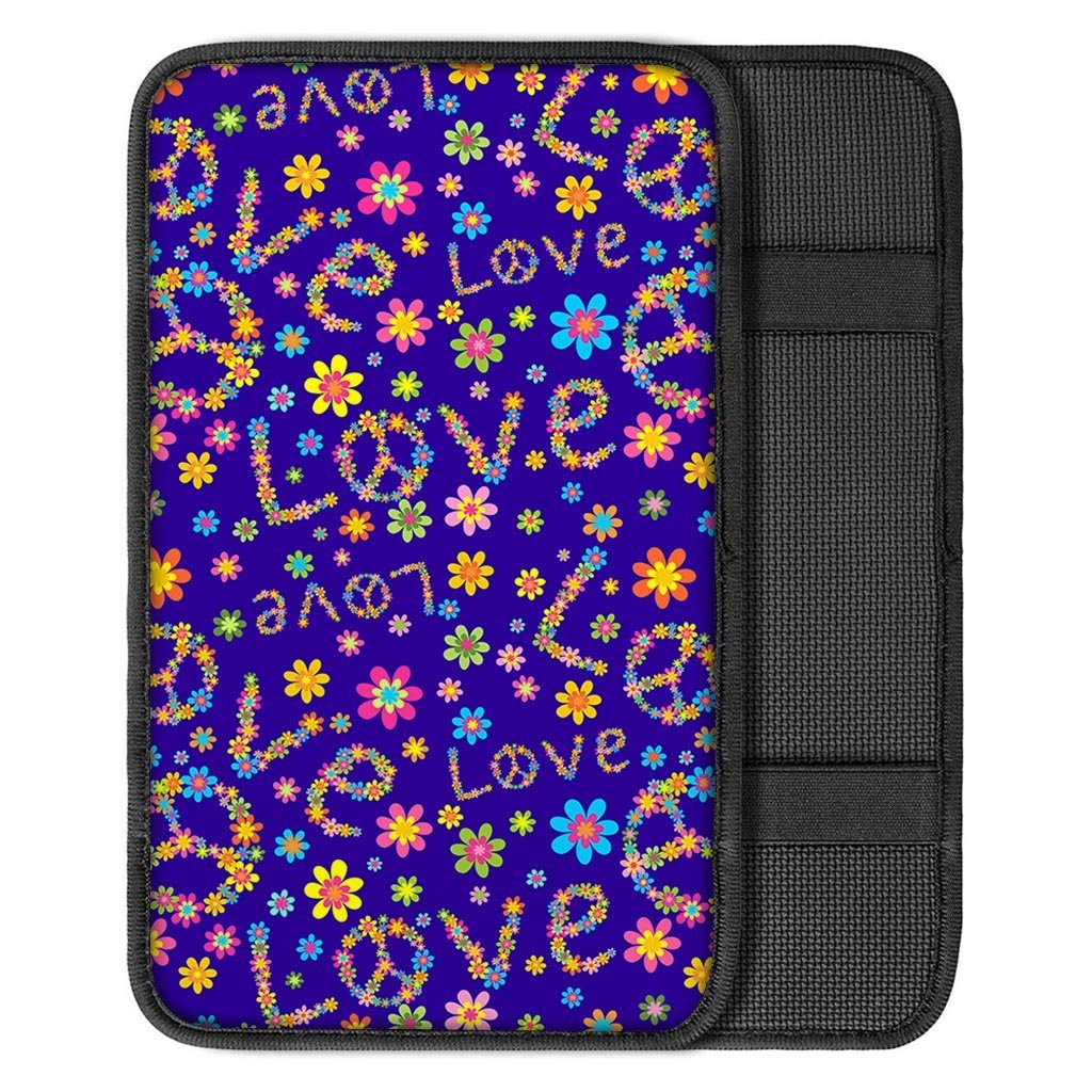 Abstract Floral Hippie Car Console Cover-grizzshop