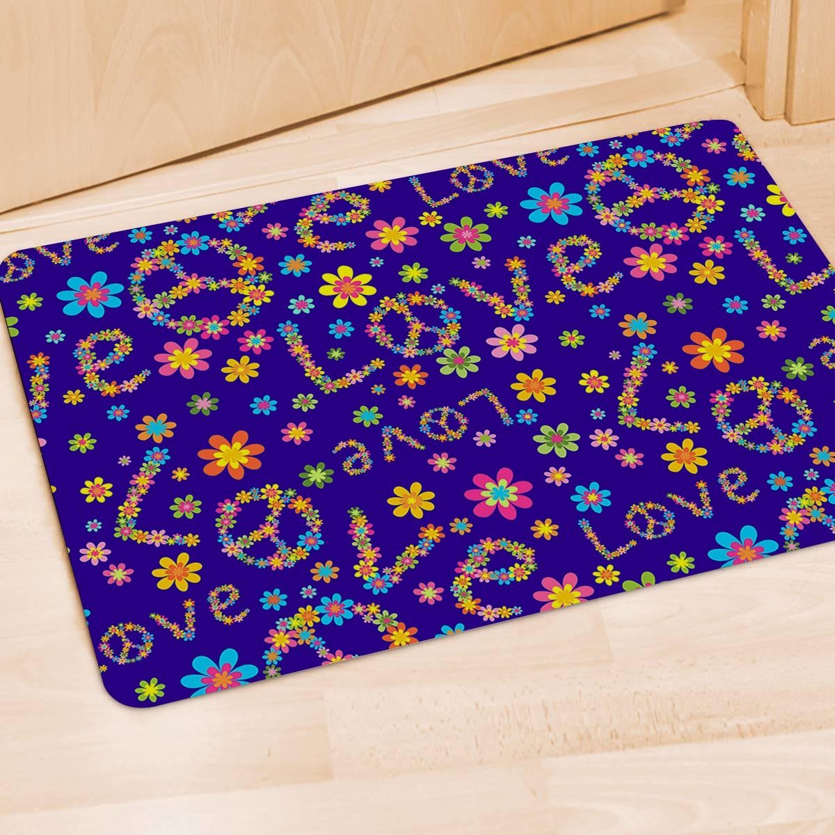 Abstract Floral Hippie Door Mat-grizzshop