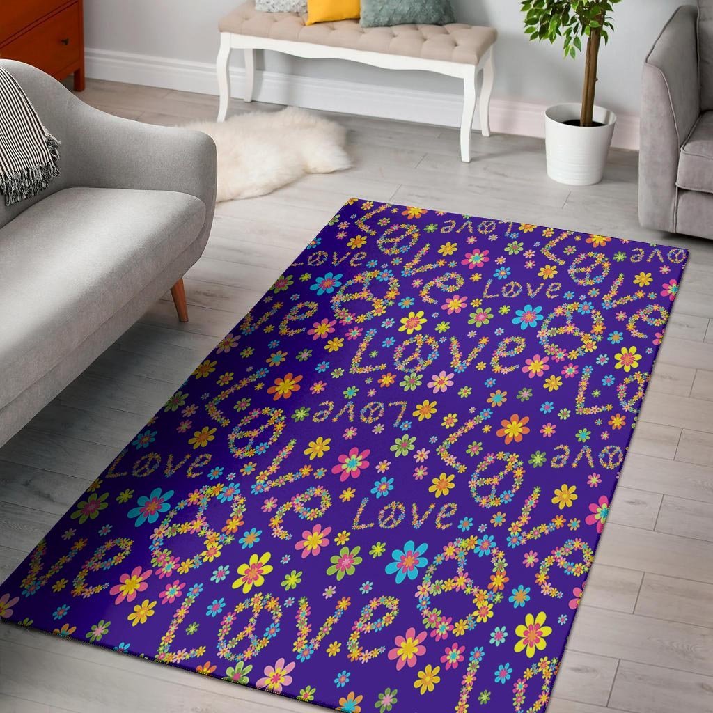 Abstract Floral Hippie Floor Mat-grizzshop