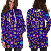 Abstract Floral Hippie Hoodie Dress-grizzshop