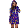 Abstract Floral Hippie Hoodie Dress-grizzshop