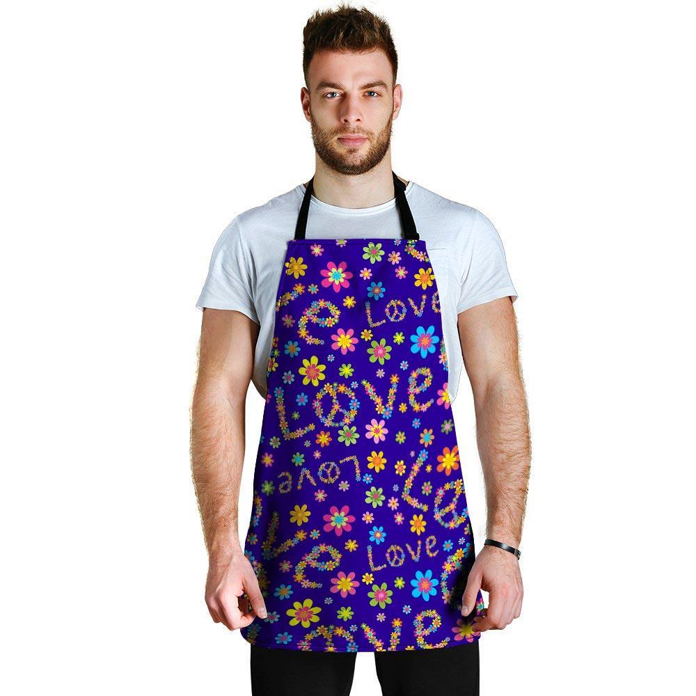 Abstract Floral Hippie Men's Apron-grizzshop