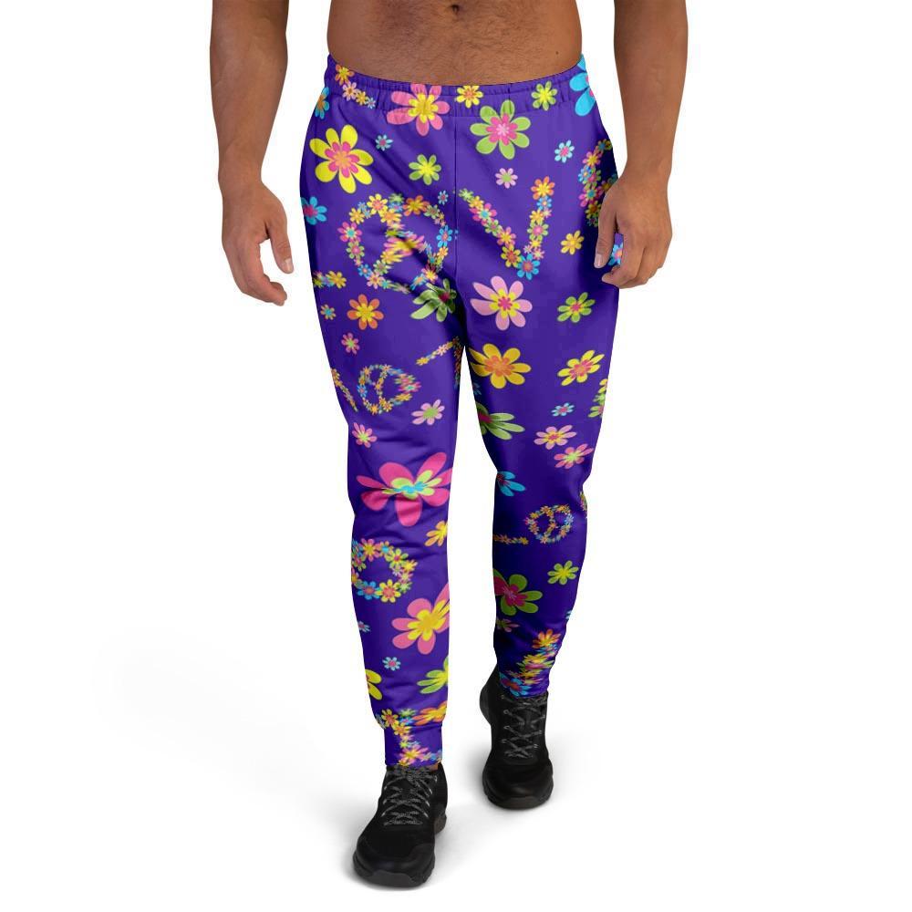 Abstract Floral Hippie Men's Joggers-grizzshop