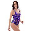 Abstract Floral Hippie One Piece Swimsuite-grizzshop