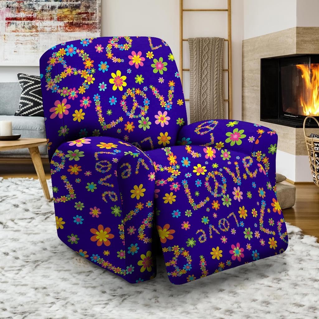 Abstract Floral Hippie Recliner Cover-grizzshop