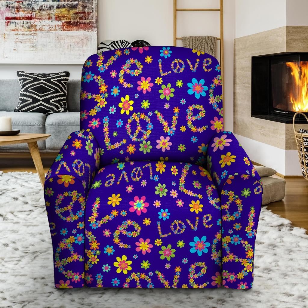 Abstract Floral Hippie Recliner Cover-grizzshop