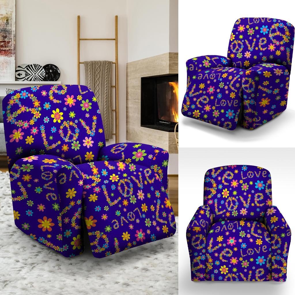 Abstract Floral Hippie Recliner Cover-grizzshop