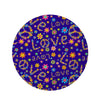 Abstract Floral Hippie Round Rug-grizzshop