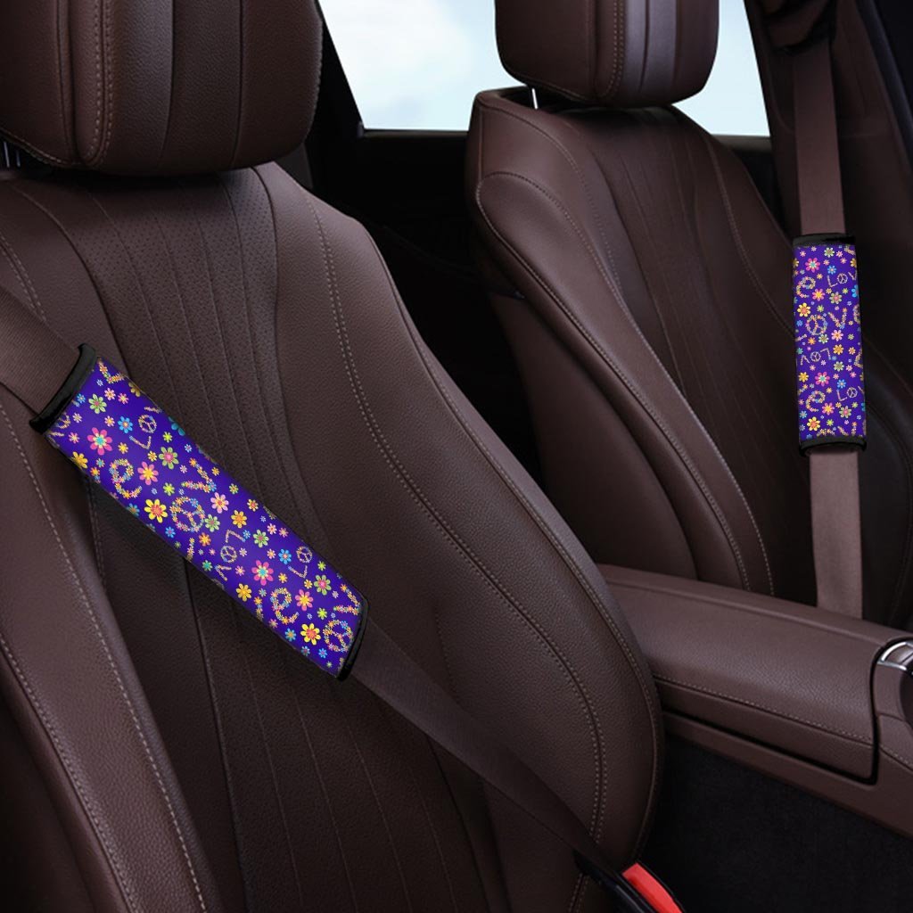 Abstract Floral Hippie Seat Belt Cover-grizzshop