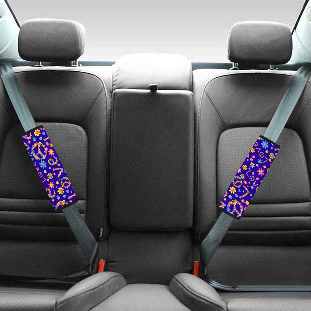 Abstract Floral Hippie Seat Belt Cover-grizzshop