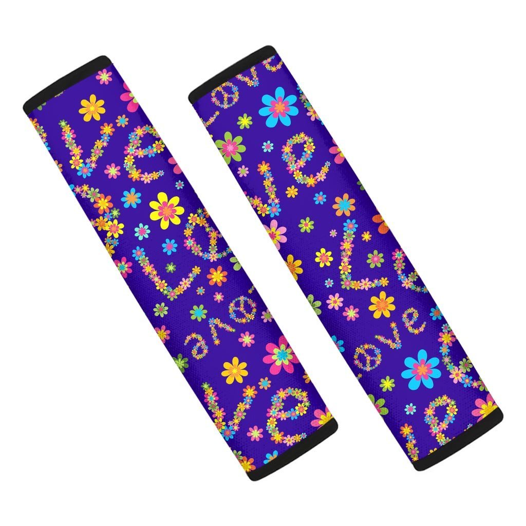 Abstract Floral Hippie Seat Belt Cover-grizzshop