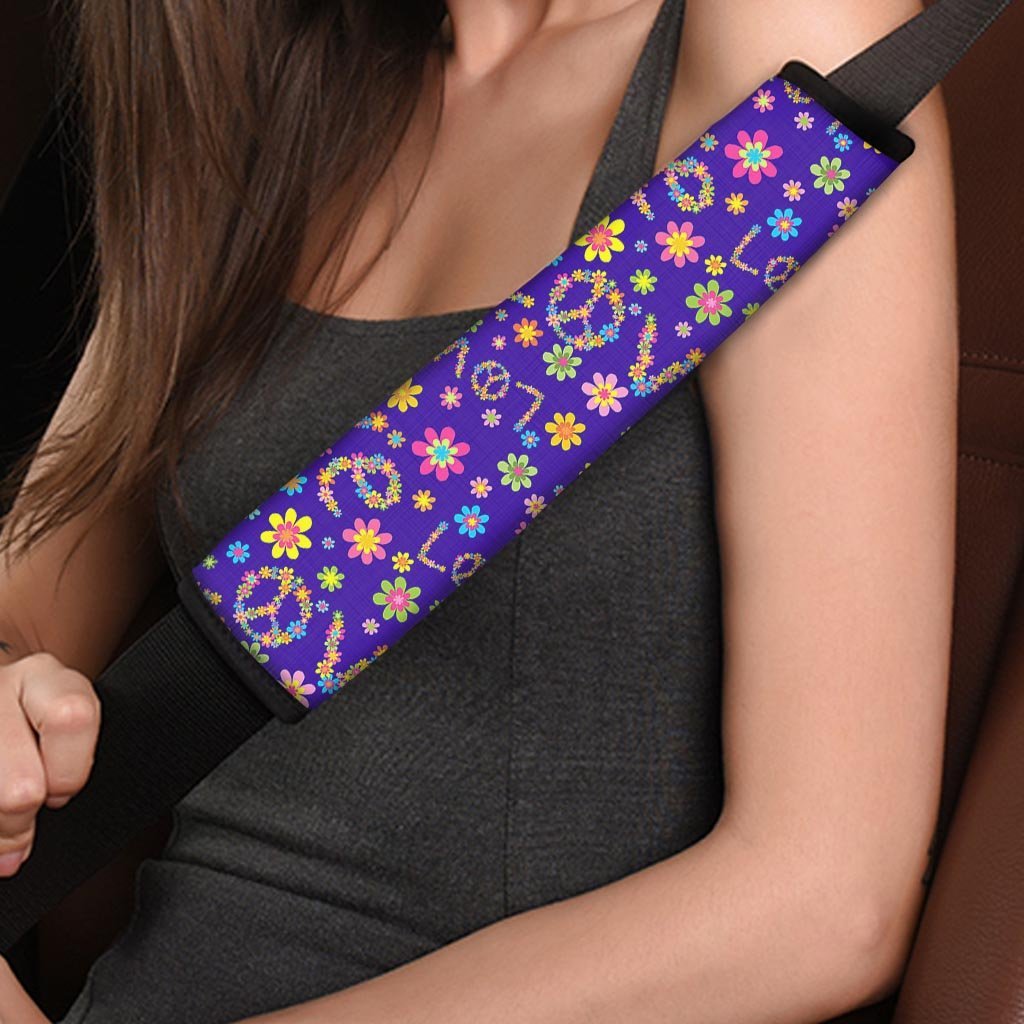 Abstract Floral Hippie Seat Belt Cover-grizzshop