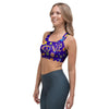 Abstract Floral Hippie Sports Bra-grizzshop