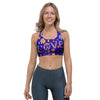 Abstract Floral Hippie Sports Bra-grizzshop
