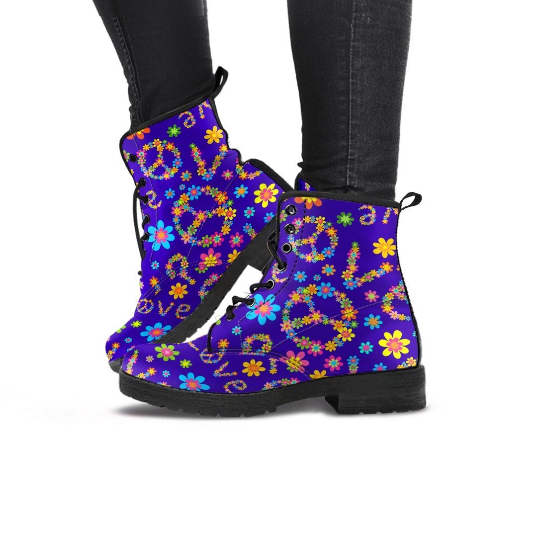 Abstract Floral Hippie Women's Boots-grizzshop
