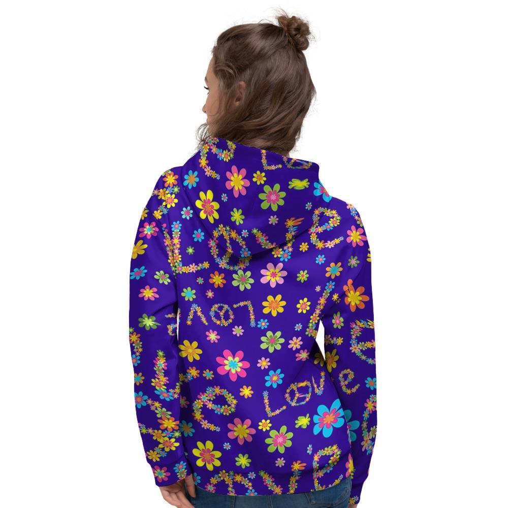 Abstract Floral Hippie Women's Hoodie-grizzshop