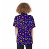 Abstract Floral Hippie Women's Short Sleeve Shirts-grizzshop