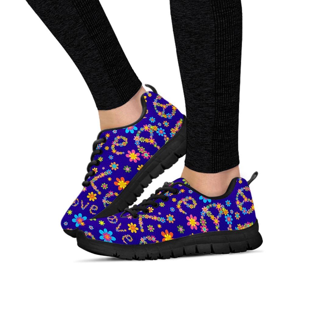 Abstract Floral Hippie Women's Sneakers-grizzshop