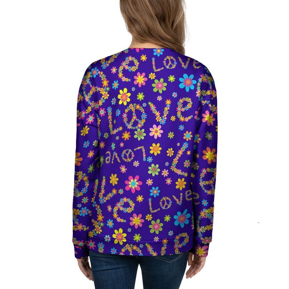 Abstract Floral Hippie Women's Sweatshirt-grizzshop