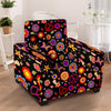 Abstract Flower Hippie Armchair Cover-grizzshop