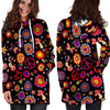 Abstract Flower Hippie Hoodie Dress-grizzshop