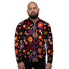 Abstract Flower Hippie Men's Bomber Jacket-grizzshop