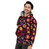 Abstract Flower Hippie Men's Hoodie-grizzshop