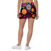 Abstract Flower Hippie Mini Skirt-grizzshop