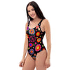 Abstract Flower Hippie One Piece Swimsuite-grizzshop