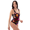 Abstract Flower Hippie One Piece Swimsuite-grizzshop