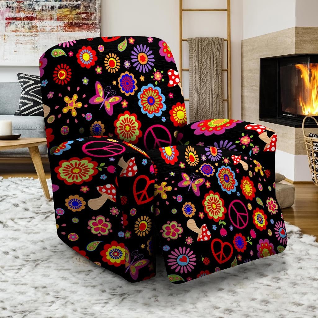 Abstract Flower Hippie Recliner Cover-grizzshop