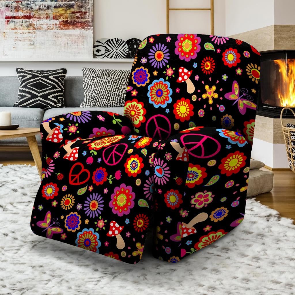 Abstract Flower Hippie Recliner Cover-grizzshop