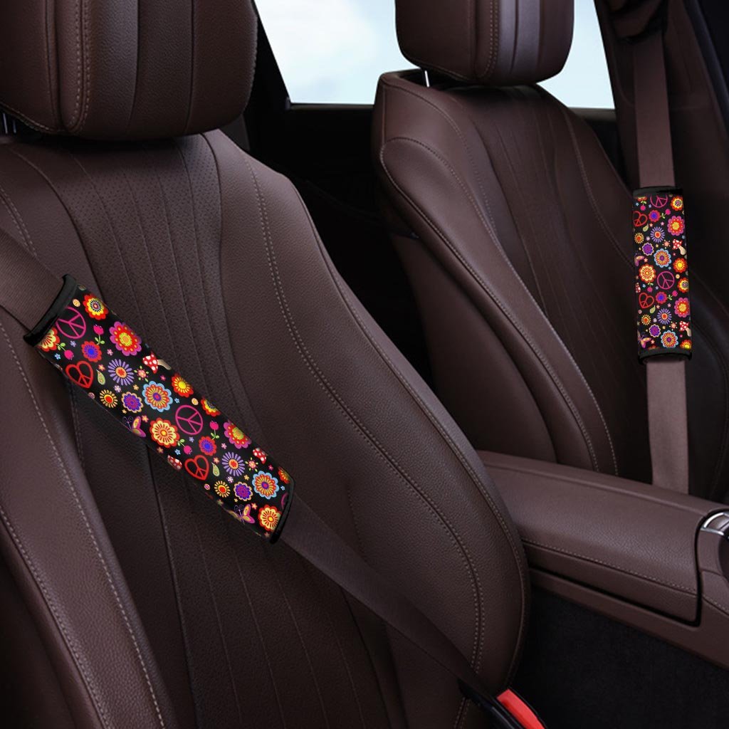 Abstract Flower Hippie Seat Belt Cover-grizzshop