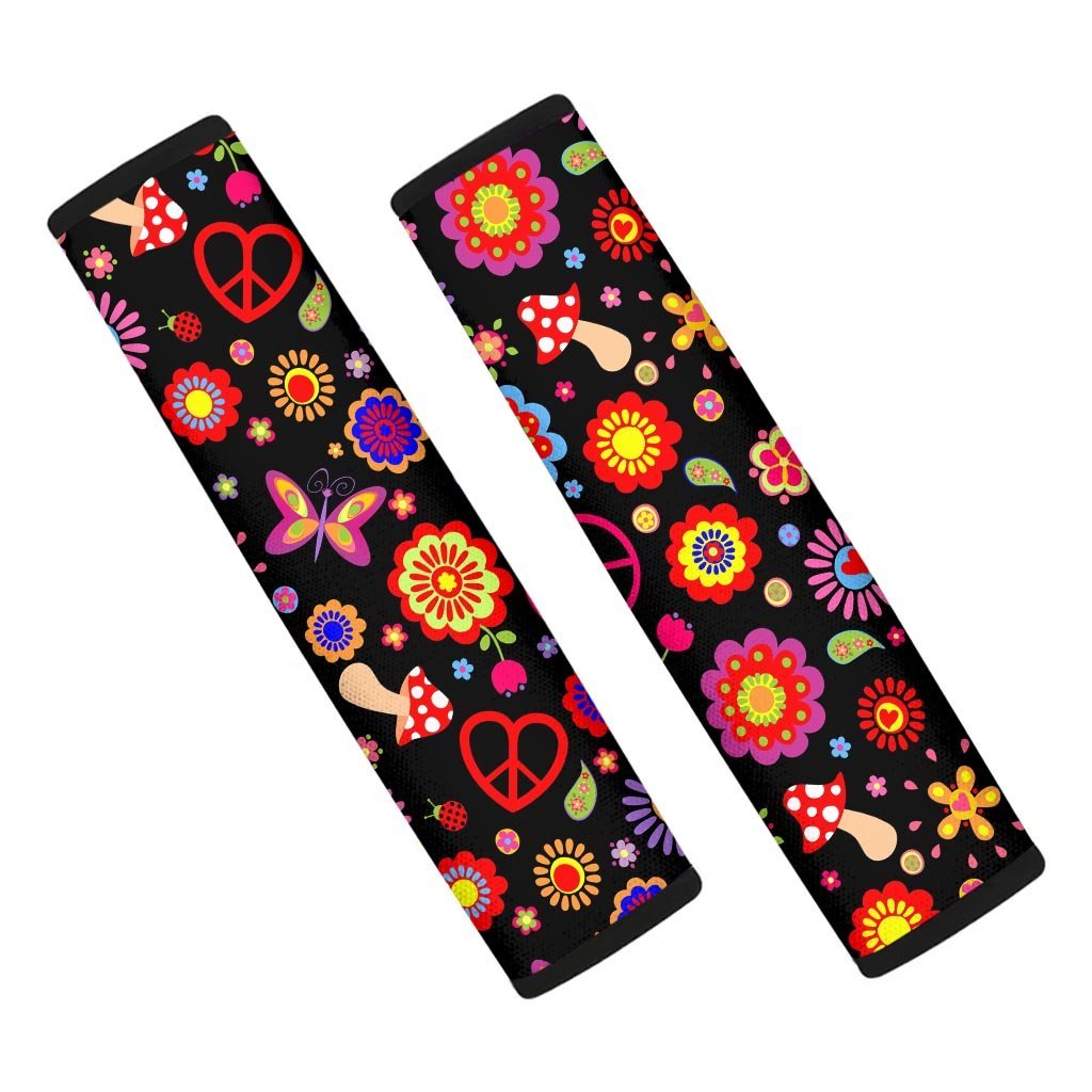 Abstract Flower Hippie Seat Belt Cover-grizzshop