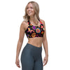 Abstract Flower Hippie Sports Bra-grizzshop