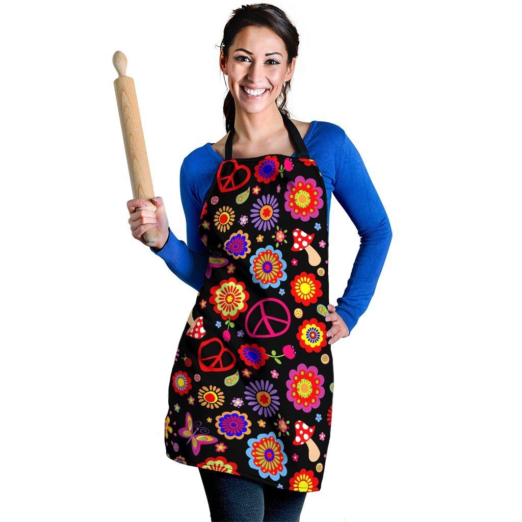 Abstract Flower Hippie Women's Apron-grizzshop