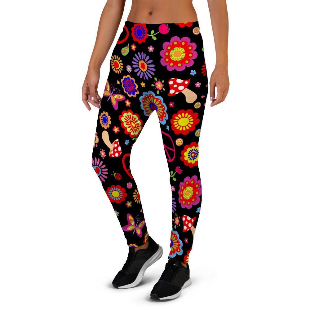 Abstract Flower Hippie Women's Joggers-grizzshop