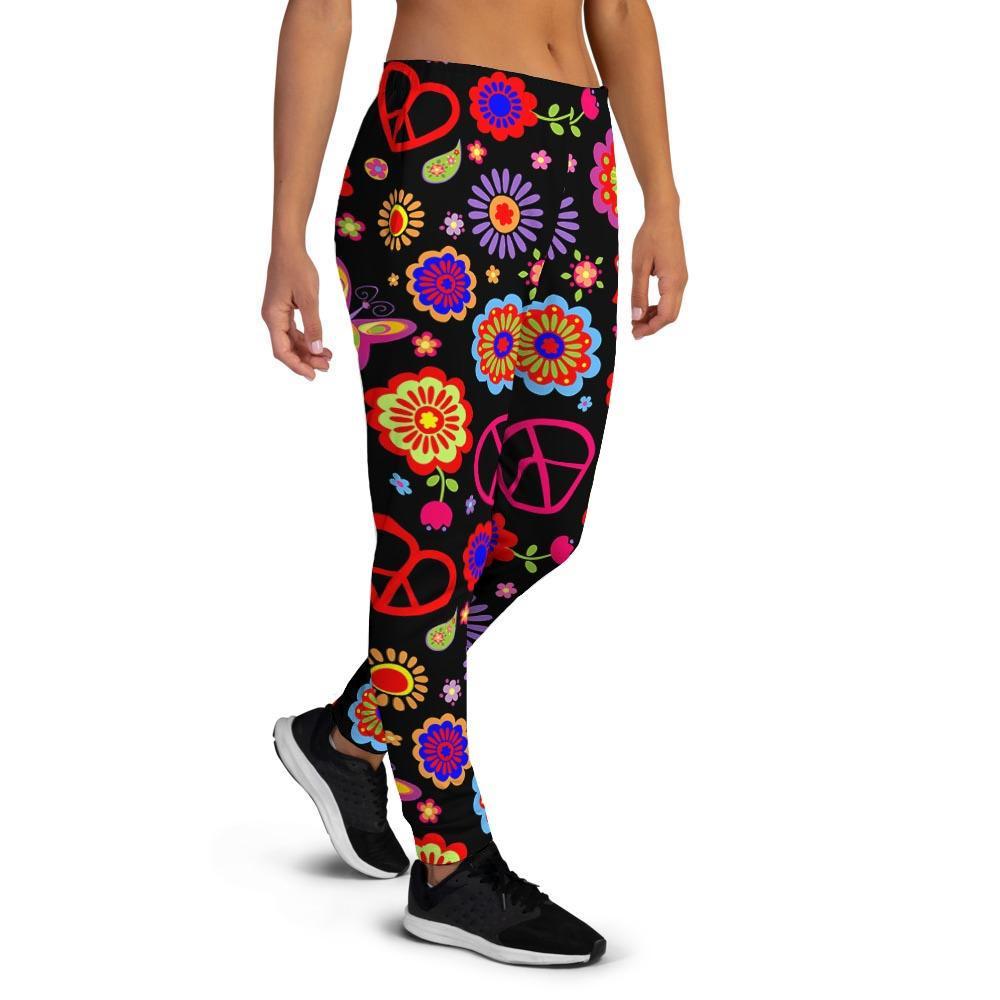 Abstract Flower Hippie Women's Joggers-grizzshop