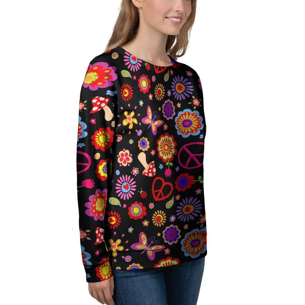 Abstract Flower Hippie Women's Sweatshirt-grizzshop