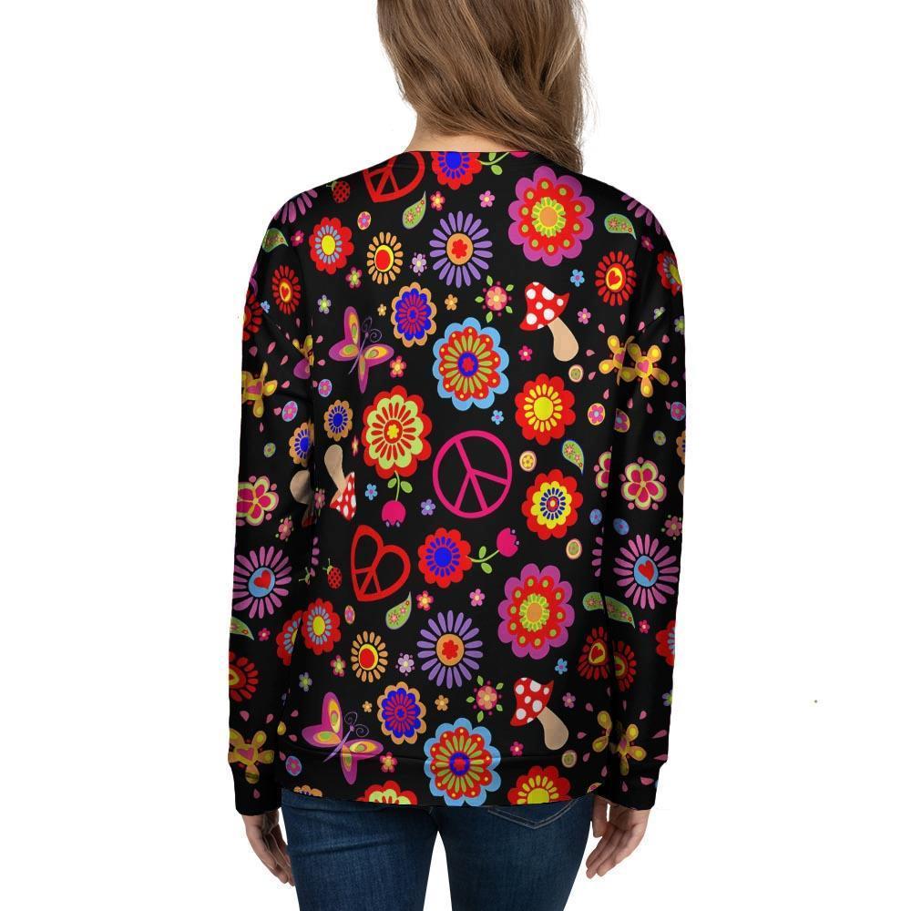 Abstract Flower Hippie Women's Sweatshirt-grizzshop