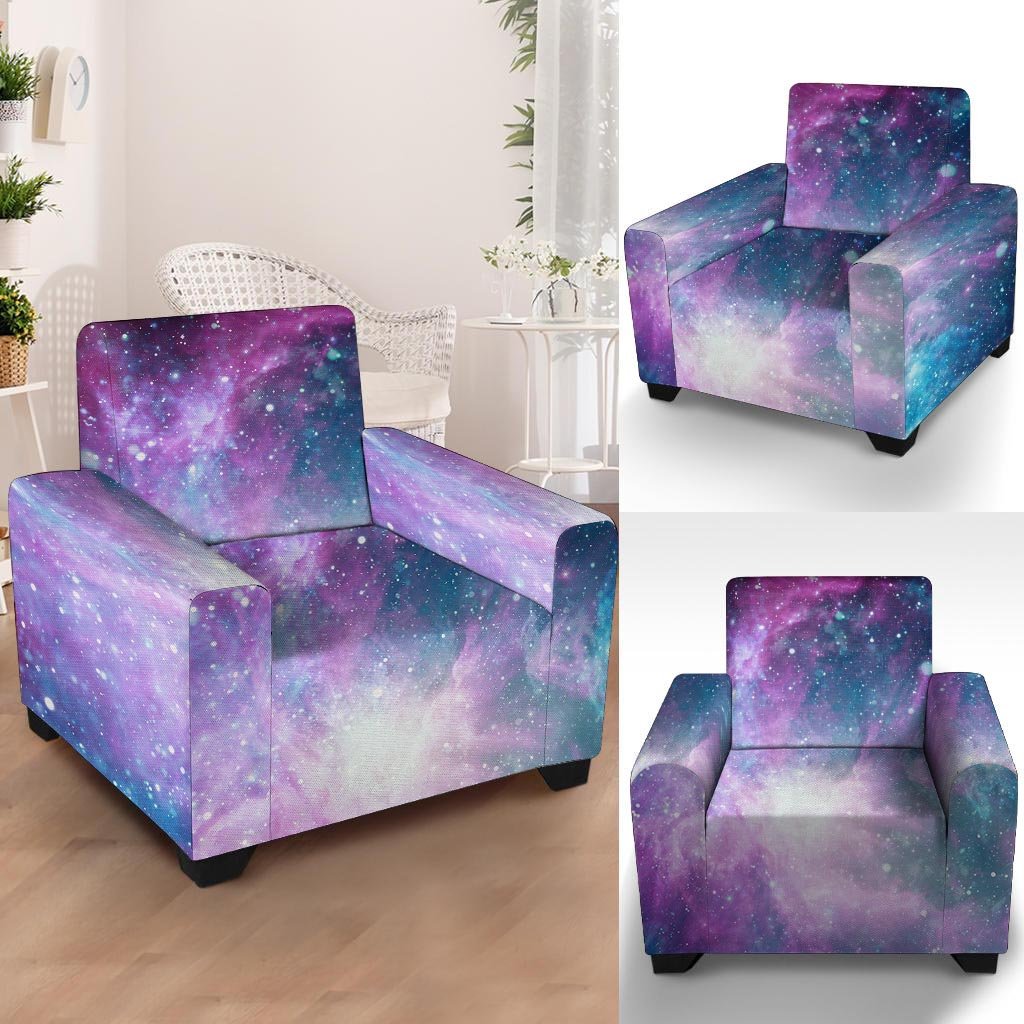 Abstract Galaxy Space Armchair Cover-grizzshop